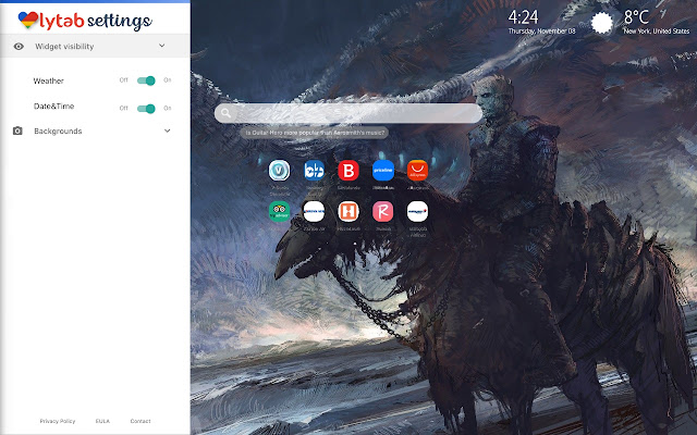 Night King GOT Wallpaper HD New Tab Theme