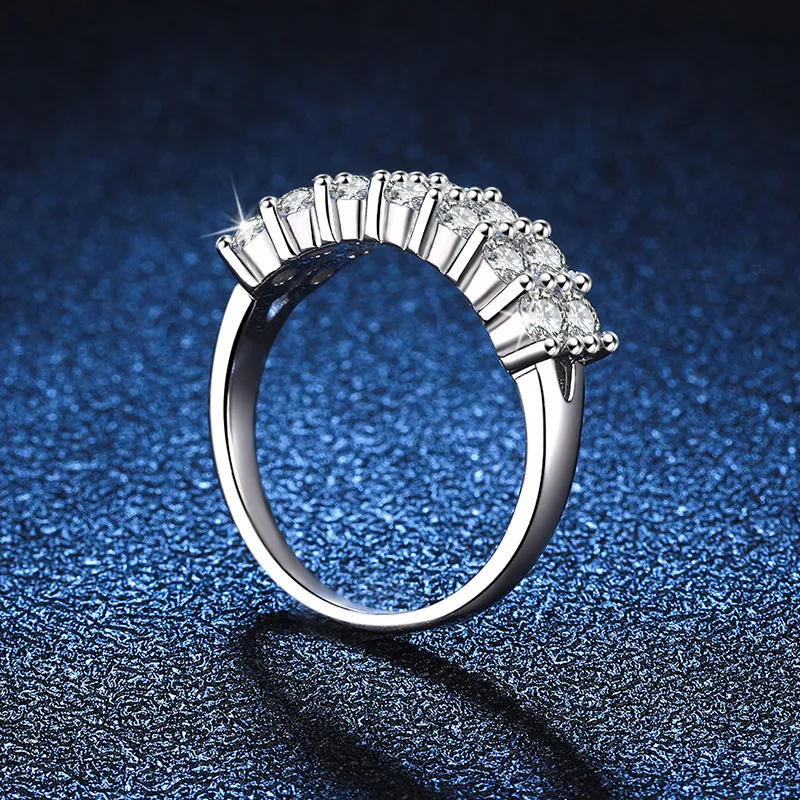 Title 3, S925 Sterling Silver Ring Female 14 Karat Moiss...