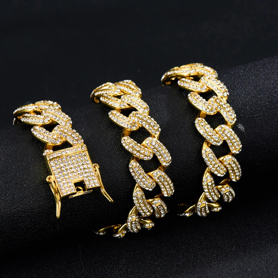 Hip Hop Halskette Strass Trend Kette Für Herren & Damen Modeschmuck Auffälliges Design Fesselnde Ausstrahlung Funkelnder Glanz