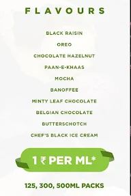 The Organic Scoop menu 1