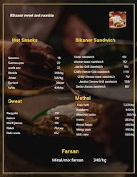 Bikaner Sweet And Namkin menu 2