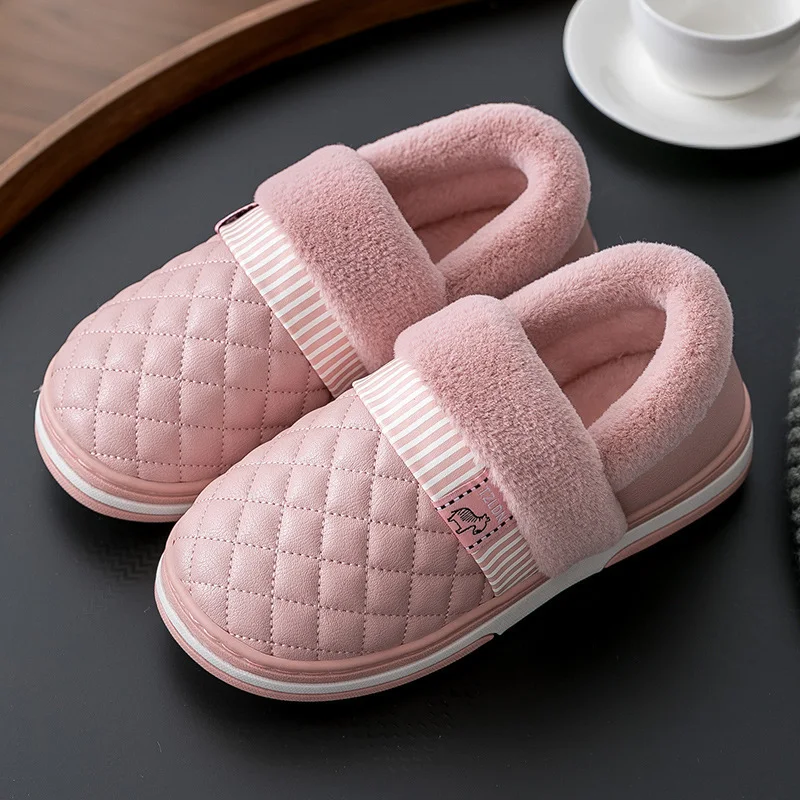 Waterdichte Maan Katoenen Pantoffels Dames Tas Herfst en Winter, warm en comfortabel. Ideaal voor thuis en reizen, beschermt je voeten.
