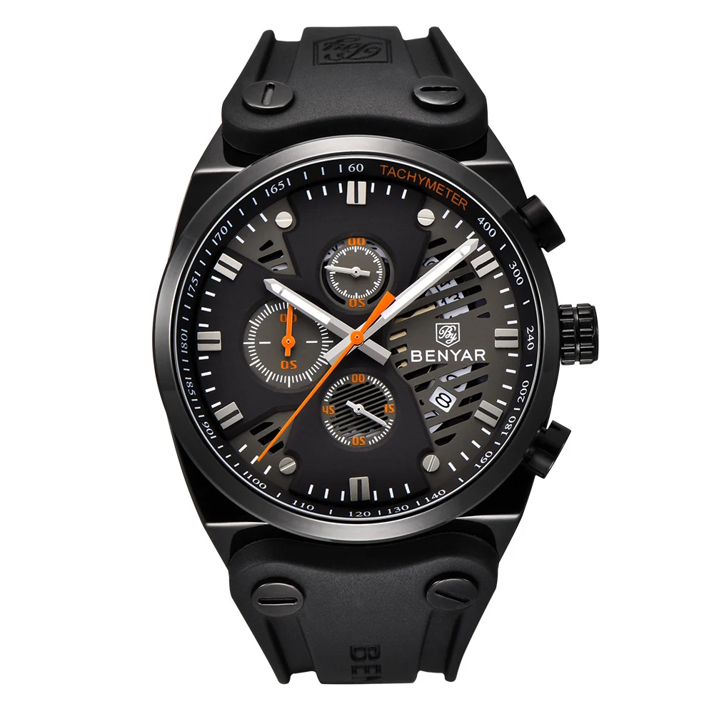 Title 4, Binya Benyar Sport waterdichte heren quartz hor...