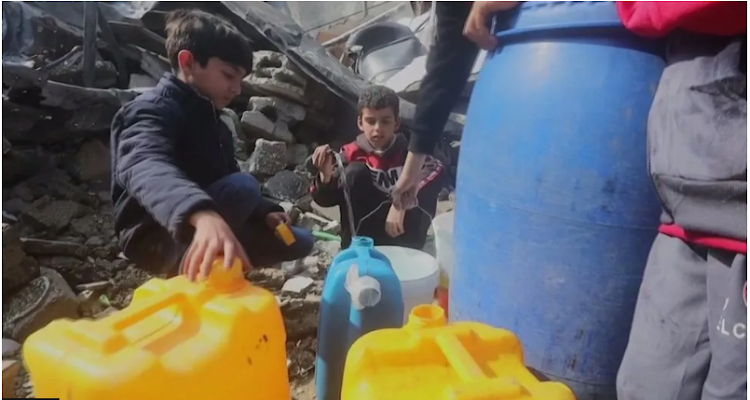 Pipes which carry water for Gaza's 2.3m population have been damaged or destroyed