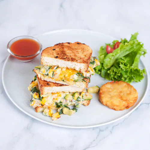 Spinach Corn Zuchini Sandwich