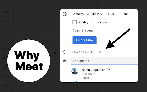 WhyMeet - meeting cost calculator & insights