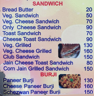 Sai Sagar Sharma menu 