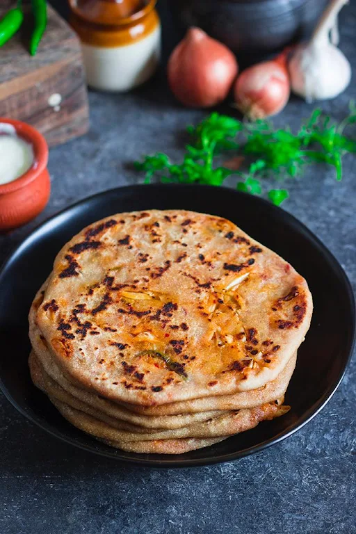 10" Fortune Parantha +Achar, White Butter, Chutney & Dahin