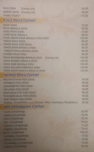Hot Dosai menu 3