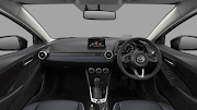 The interior of the new facelift Mazda2.