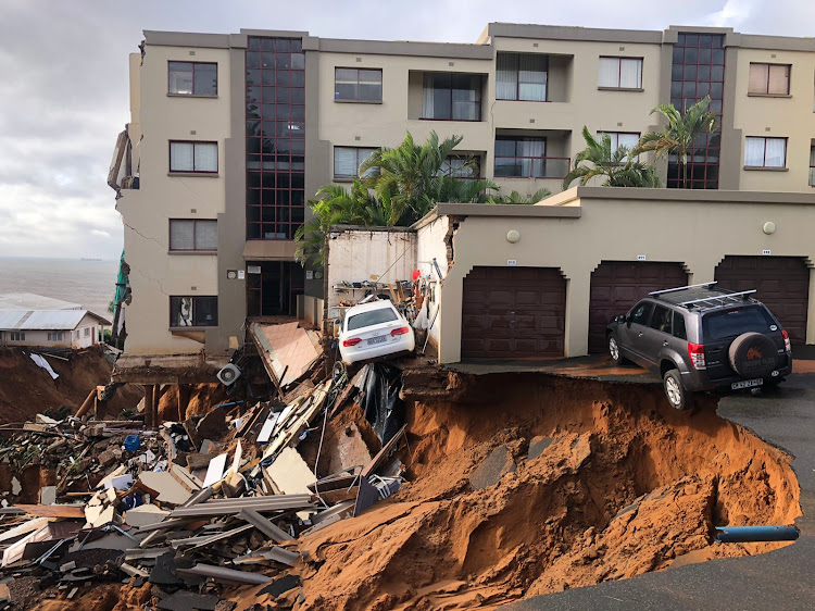 One of the properties in uMdloti in the KwaZulu-Natal north coast damaged by floods following heavy rainfall between Friday evening and Sunday morning.