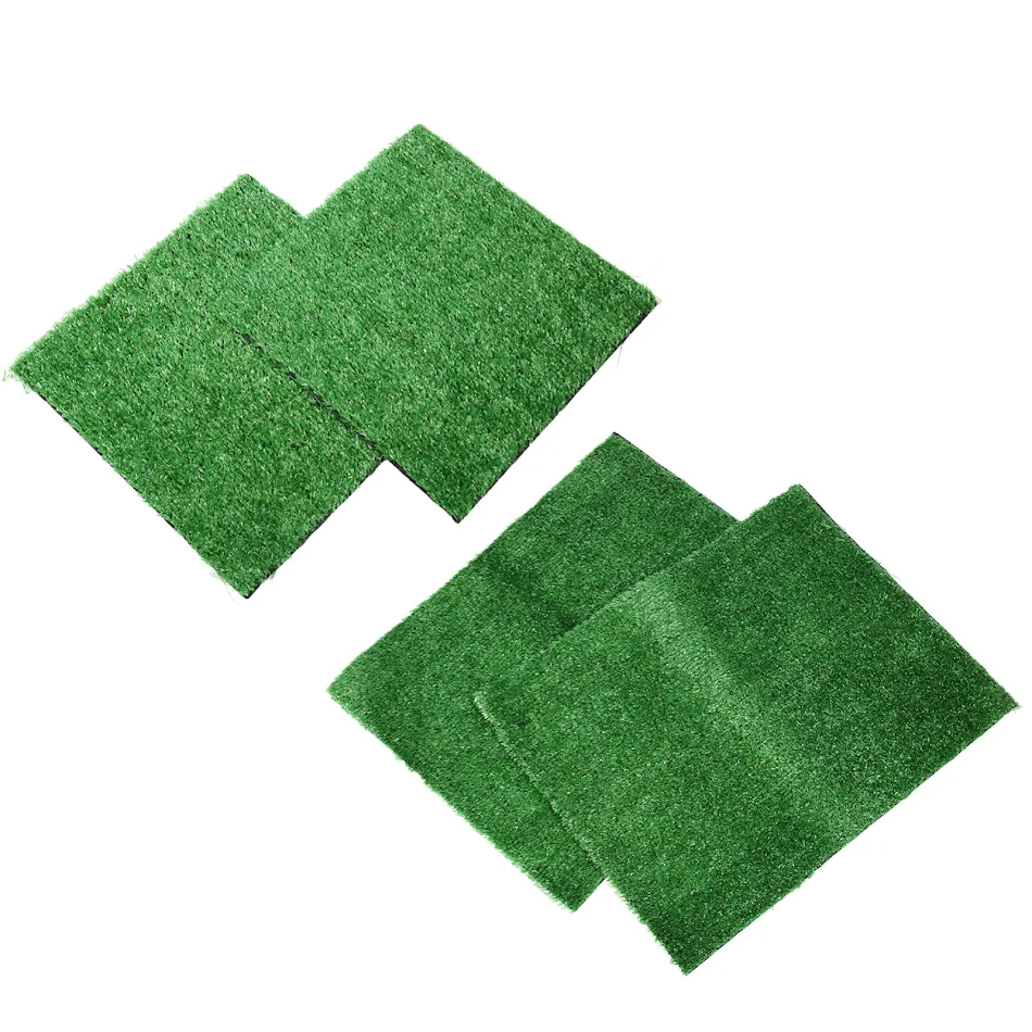 2pcs Dog Pee Pad Artificial Grass Breathable Soft Washable Reusable Pet Potty Training Mat