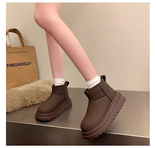 Title 14, New fleece-lined thick leather waterproof snow ...