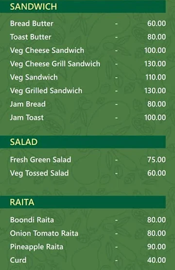 Mohini veg menu 