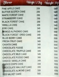 Online Cake Palace menu 1