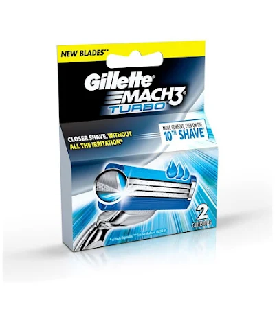 Gillette Mach 3 Turbo Manual Shaving Razor Blades - 8 pcs