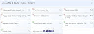 NH1 Bowls - Highway To North menu 2