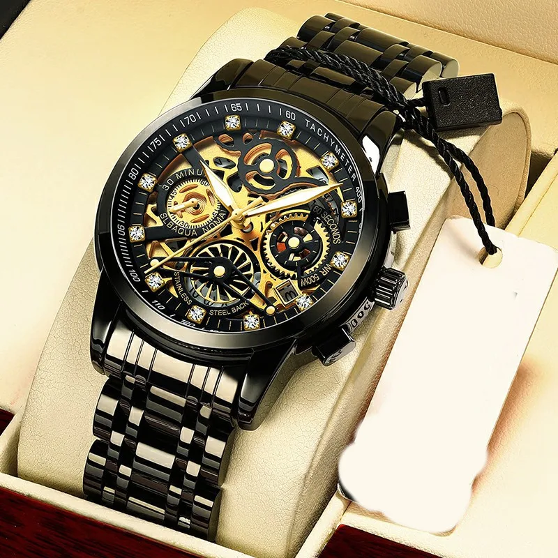 Title 1, Montre Creuse Homme Acier Quartz Lumineux Étanc...