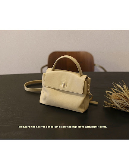 Title 23, Soft Cowhide Commuter Bag for Women Portable Sh...
