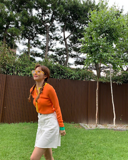 Title 5, Orange Slim Round Neck Bottoming Shirt Design S...