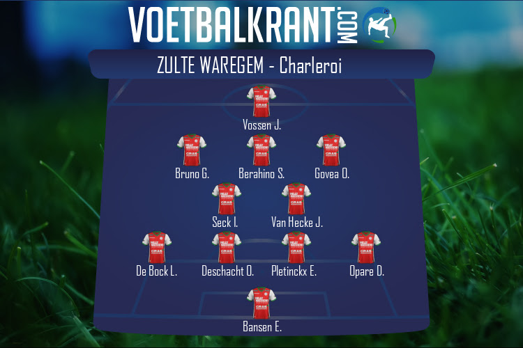 Opstelling Zulte Waregem | Zulte Waregem - Charleroi (13/09/2020)