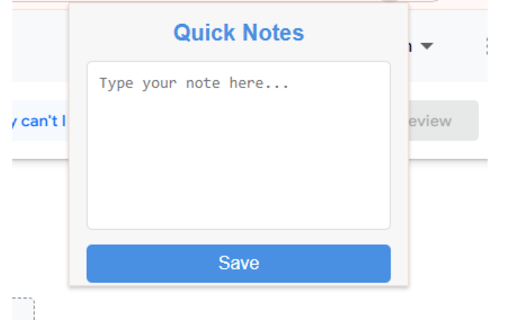 Quick Notes