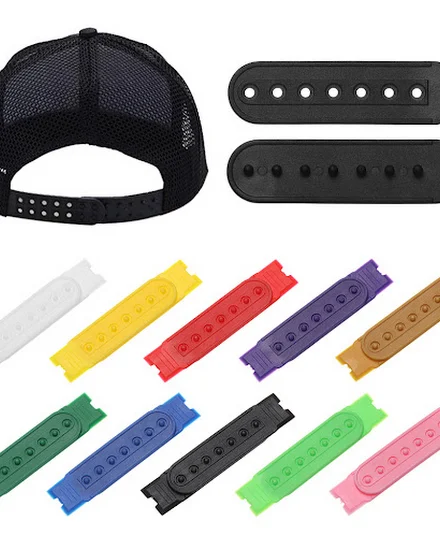 5Sets Snapback Strap Replacement with 7 Holes Colorful Ha... - 3