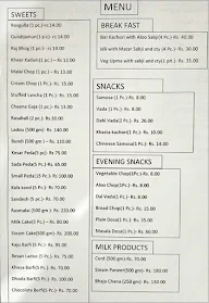 Mahalaxmi Sweets menu 1