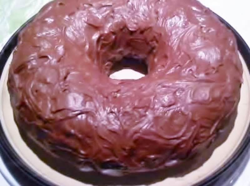 Chocolate Are You Kidding Cake Made With Cherry Pie Filling And 1 Cup Mini Semi Sweet Chocolate Chips. Baking Time In Bundt Pan About 45 Mins At 325. 