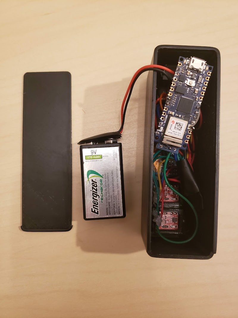 Game Rectangular Prism V2 inside top view of components