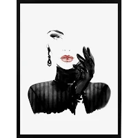 Poster 30x40 B&W Black Gloves