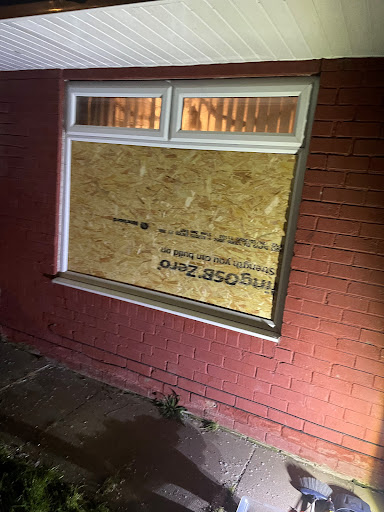 Boarded window 