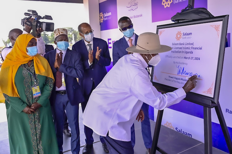 President Yoweri Kaguta Museveni launching Salaam Bank, Uganda's first ever licensed Islamic Banking institution.