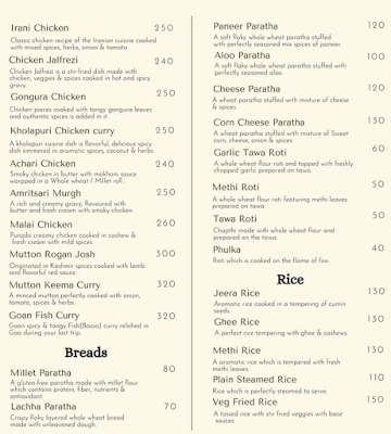 Salato cafe and restaurant menu 