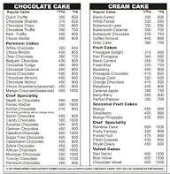 Cake Boutique menu 1