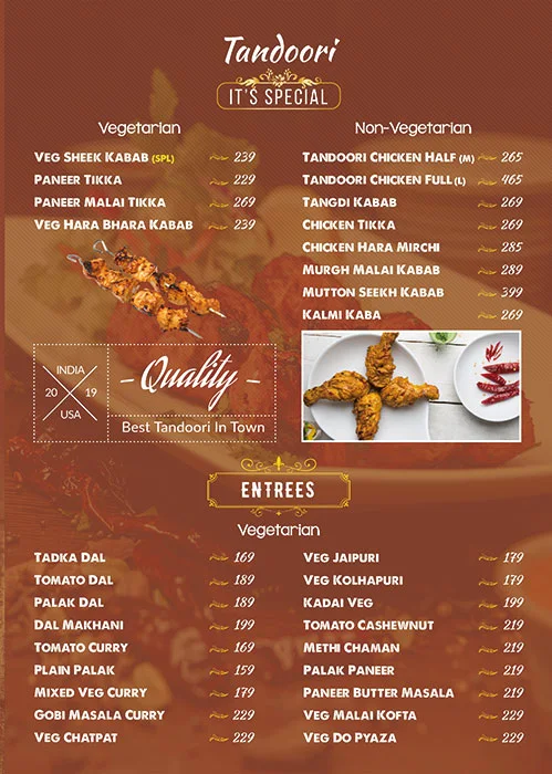 Biryanis & More menu 