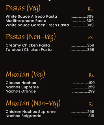 The Pizza Monger menu 