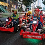 driving in Shibuya in Mario Karts in Tokyo, Japan 