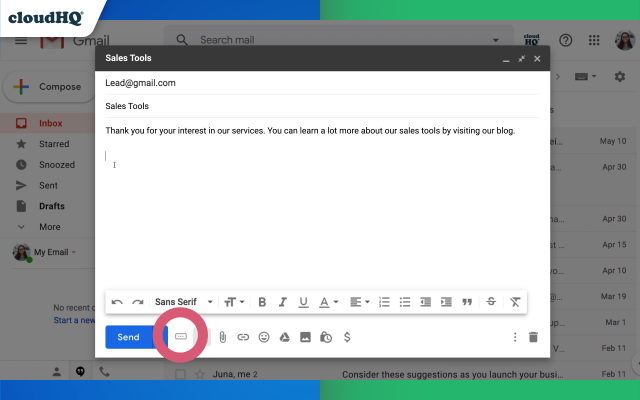 Gmail Button by cloudHQ Preview image 4