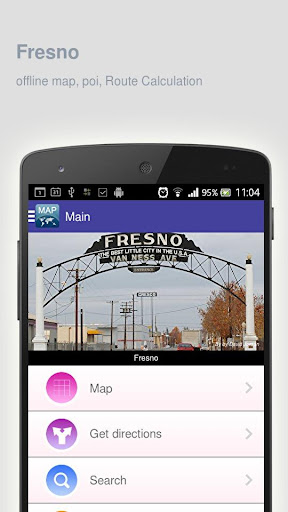 Fresno Map offline