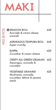 Sriracha- Contemporary Pan Asian Dining menu 6