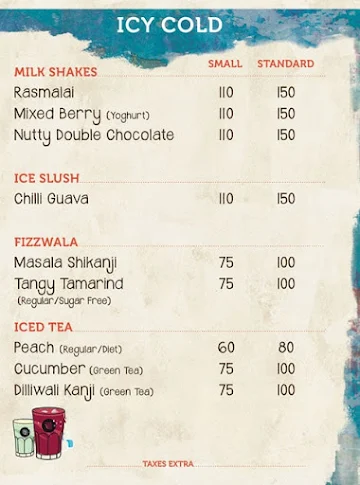 TATA CHA menu 