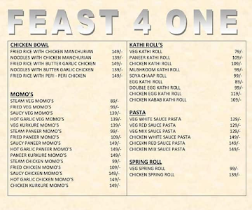 Feast 4 One menu 