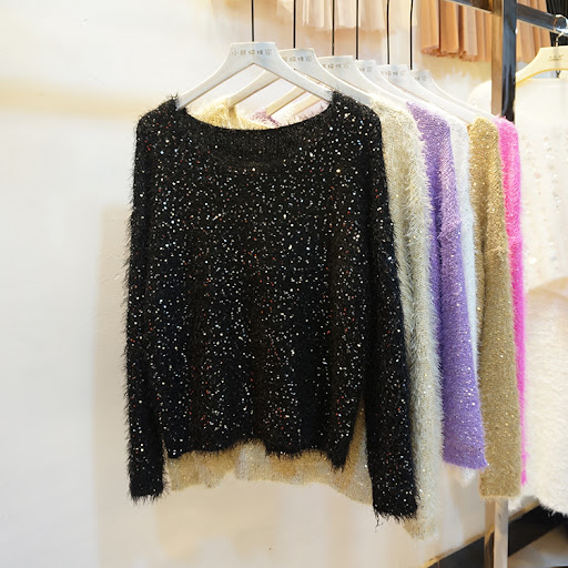 Title 10, Casual Style Knitted Long-sleeved Womens Sweater
