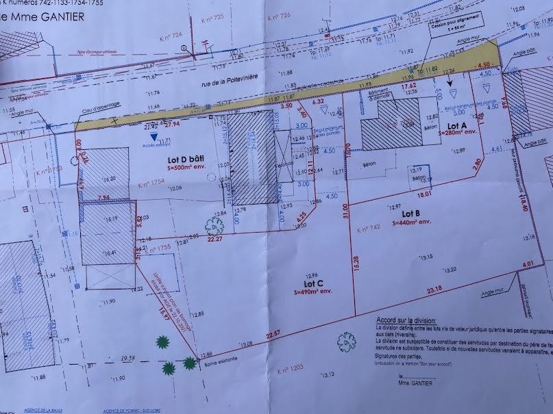 Vente terrain  490 m² à Chaumes-en-Retz (44320), 96 000 €