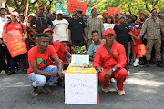 EFF supporters together with other parties March through the streets of Pretoria as part of the national shutdown. 