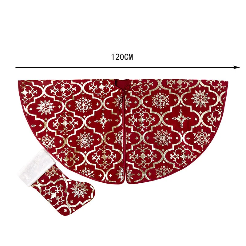 Falda para árbol de Navidad de una sola capa Decoraciones Elegante cubierta para base de árbol Festivo y fácil de usar para una decoración navideña perfecta.
