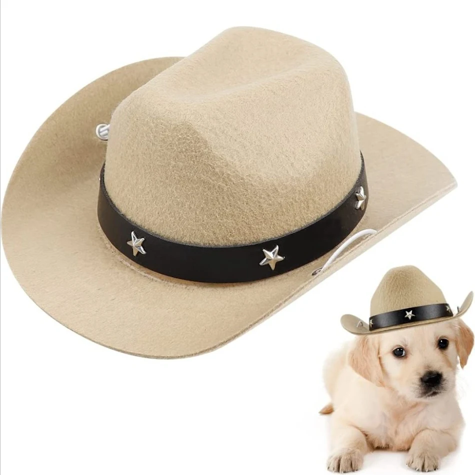 Dog Western Denim Mini Toy Hat. Give your pup a bold and fun look. Perfect for photoshoots and imaginative play, this de