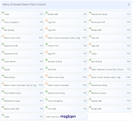 Gowarrthana Fresh Creams menu 1