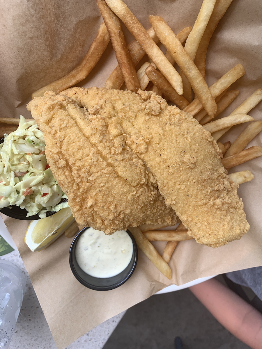 Fried flounder